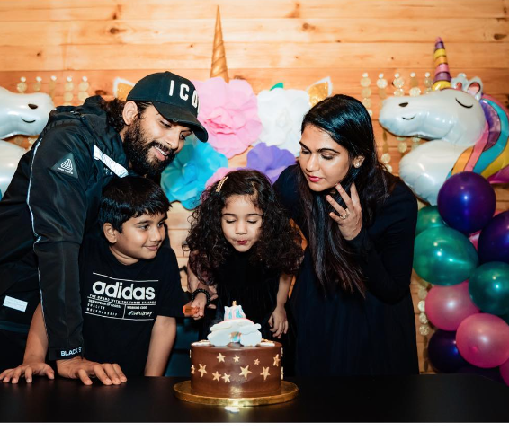 Allu Arjun Son Ayaan photo during her sister birthday Allu Arha