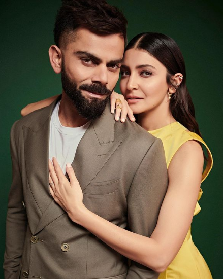 Anushka Sharma with Husband Virat Kohli (Indian Cricketer)