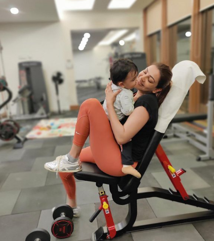 Kajal Aggarwal with Son (Neil)