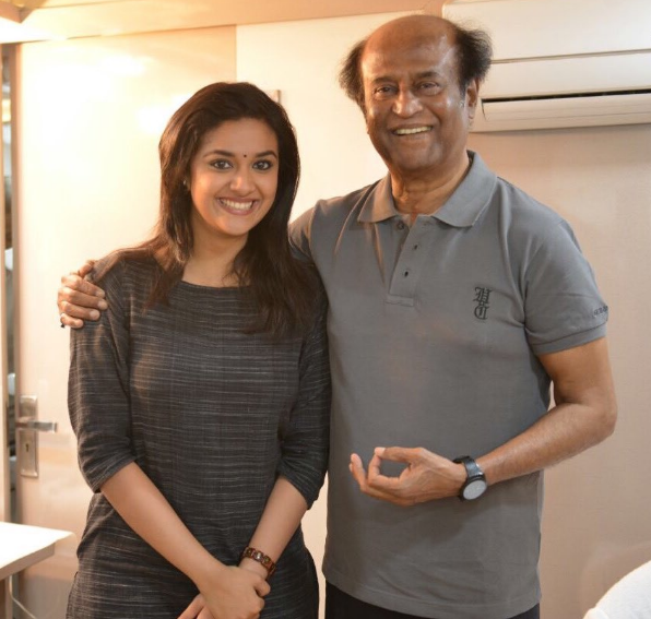 Keerthy Suresh with Rajnikanth Sir (Superstar)