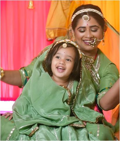 Shivani's traditional style.