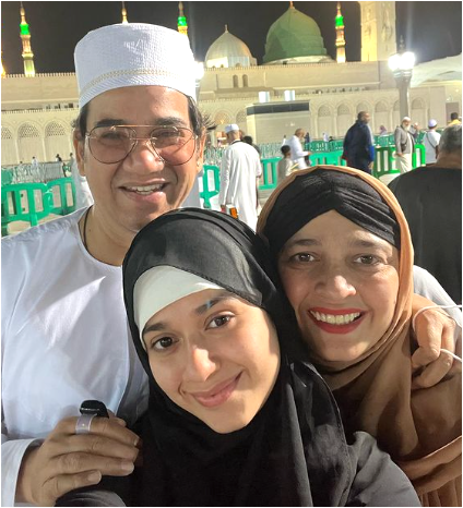 Jannat celebrated Eid with Mom and Dad