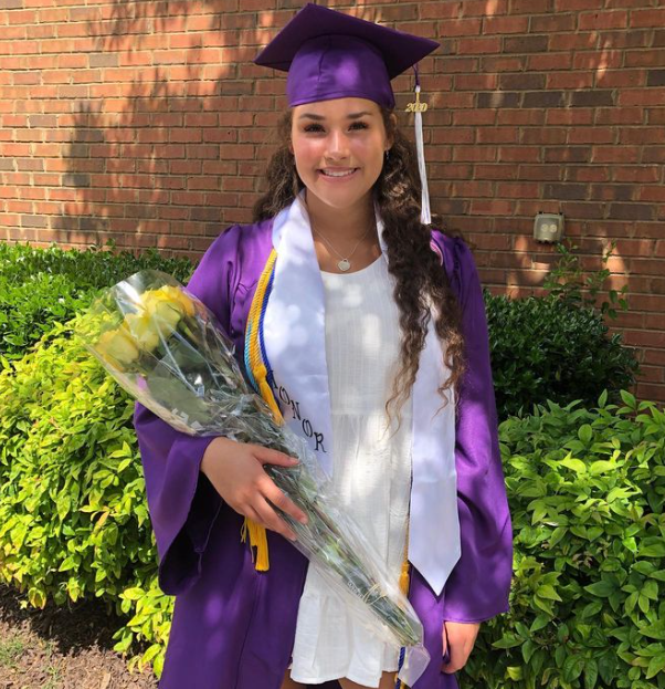 Gracie Haschak photo when she was complete her Graduation