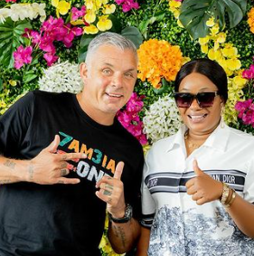 Mutale Mwanza and her friend