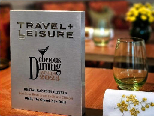 Best New Restaurant Opening of the Year’ by The Travel and Leisure Delicious Dining Awards.