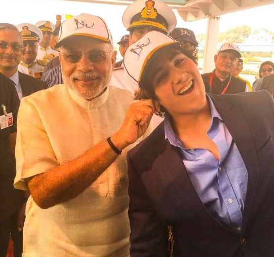 Aarav Kumar with PM (Narendra Modi)