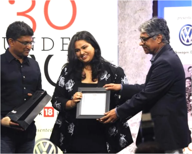 Award: Forbes India for their ‘30 Under 30’ achievers list in 2014