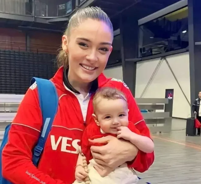 Zehra Güneş with baby
