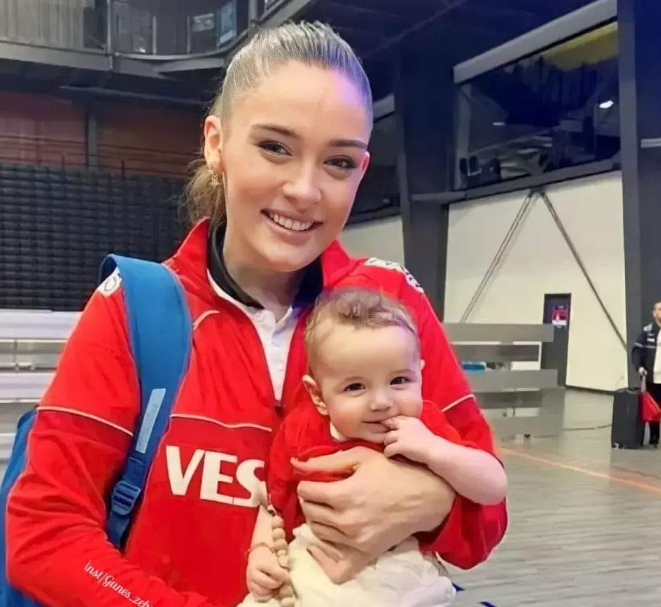 Zehra Güneş with baby