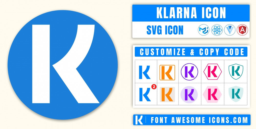 Klarna Icon SVG Code — Download Path / HTML
