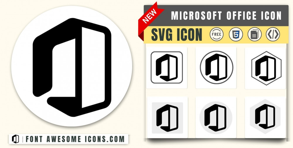 Microsoft Office Icon SVG Code — Download Path / HTML