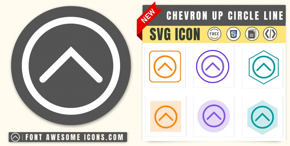 Chevron Up Circle Line Icon SVG: Free Chevron Up Circle Line SVG Icon ...