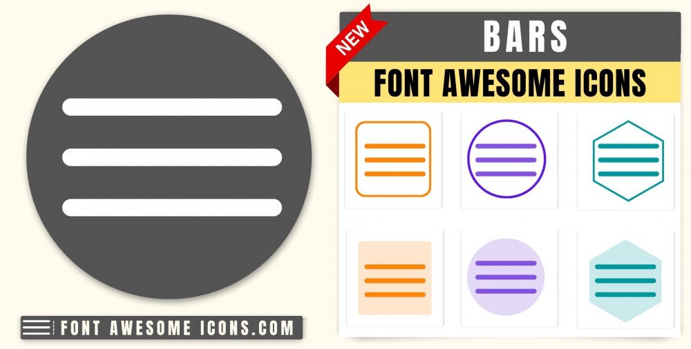 Biểu tượng thanh trượt Font Awesome (Menu) | Mã Fa Fa Bars Icon, HMTL, CSS - icon Menu Font Awesome: Với thiết kế trực quan và chức năng linh hoạt, biểu tượng thanh trượt Font Awesome sẽ là sự lựa chọn thông minh cho những người muốn tạo ra một menu ấn tượng và chuyên nghiệp trên website của mình. Hơn nữa, mã Fa Fa Bars Icon, HMTL, CSS sẽ giúp cho người dùng có thể dễ dàng tích hợp và tùy biến biểu tượng này một cách dễ dàng mà không cần phải mất nhiều thời gian chăm chỉ.