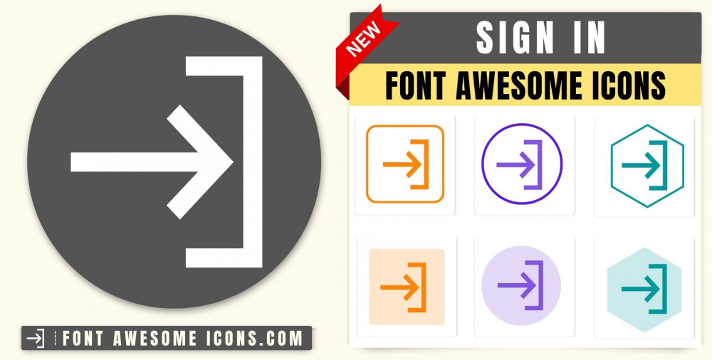Font Awesome Sign In Icon
