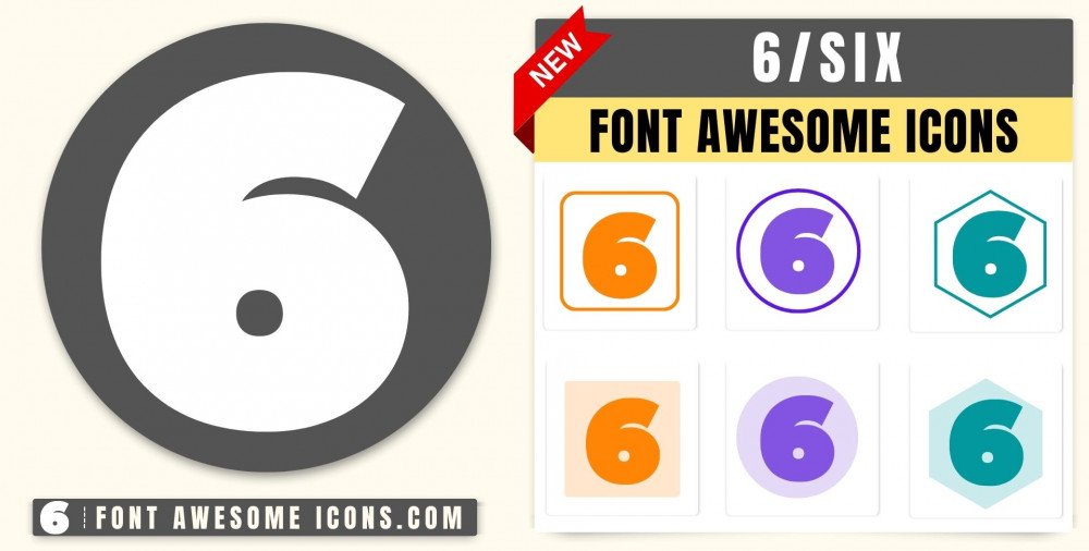 Font Awesome 6 Icon Fa Solid Fa 6 HTML CSS Code
