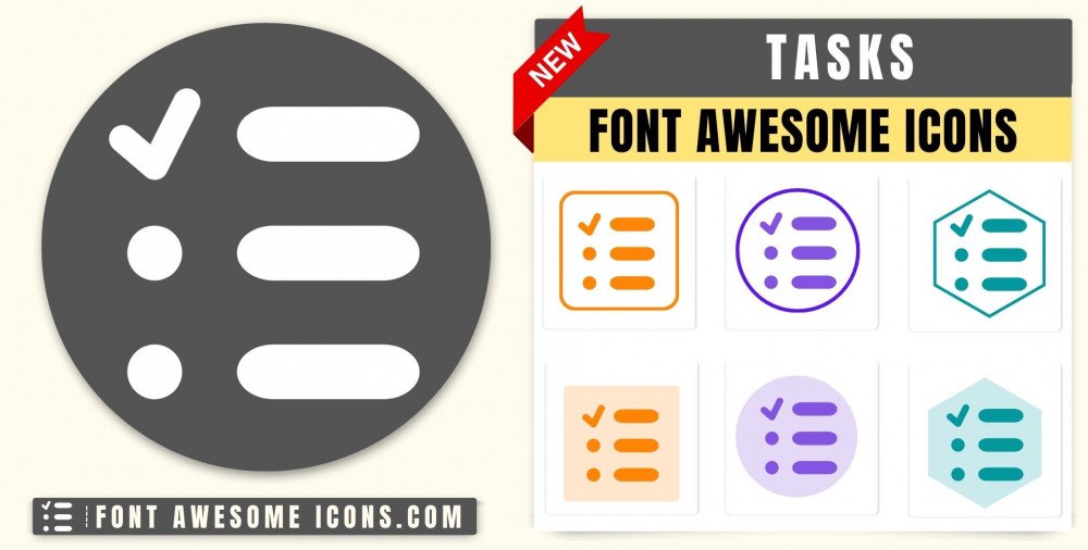 font awesome assignment icon