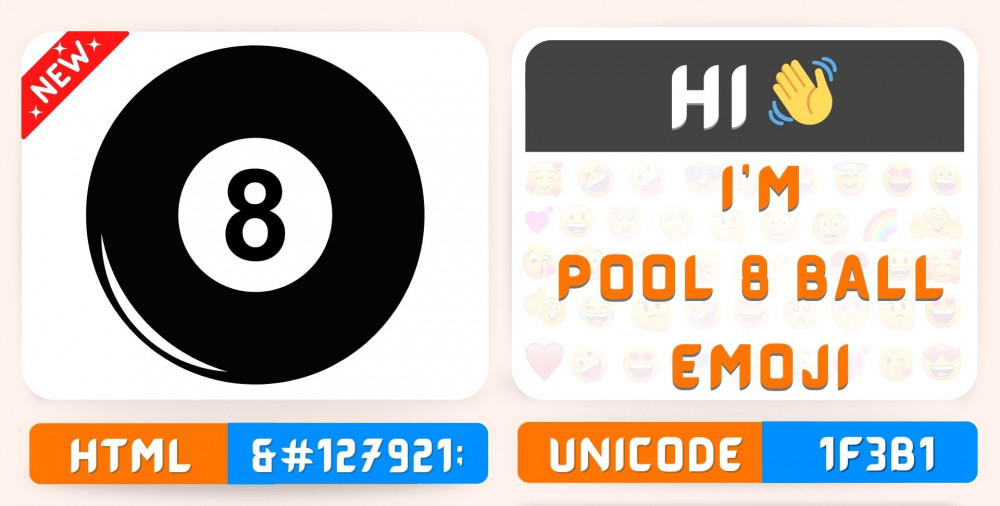 Pool 8 Ball Emoji Copy Paste, Meaning Unicode