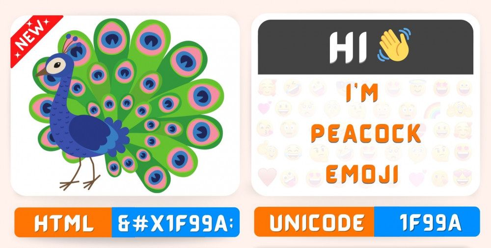 Peacock Emoji Copy Paste, 🦚 Meaning | Unicode