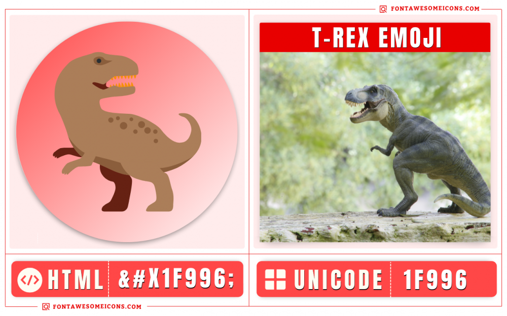 T Rex Emoji Copy Paste, 🦖 Meaning | Unicode