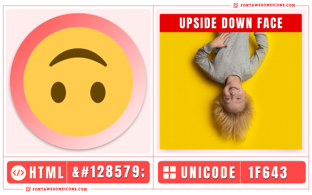 Upside Down Face Emoji Copy Paste, Meaning Unicode