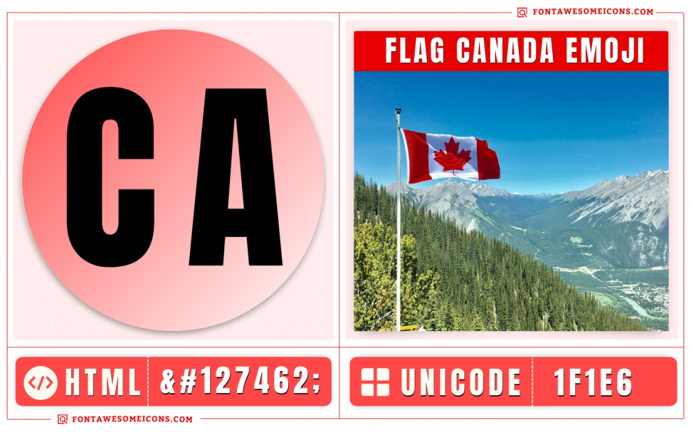 Flag Canada Emoji Copy Paste, Meaning Unicode
