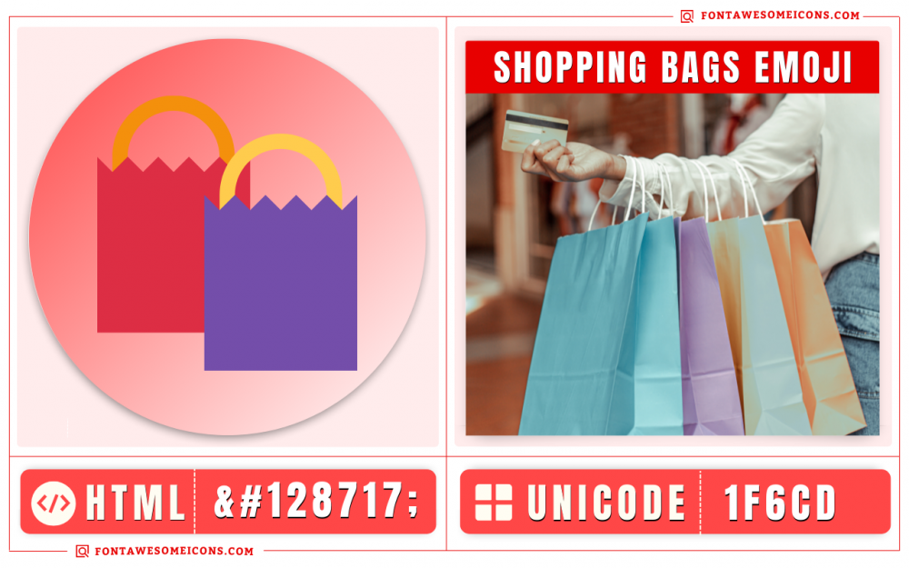 Shopping Bags Emoji Copy Paste, Meaning Unicode
