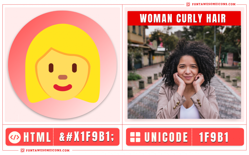 👩‍🦱 Woman: Curly Hair Emoji - EmojiTerra - wide 6
