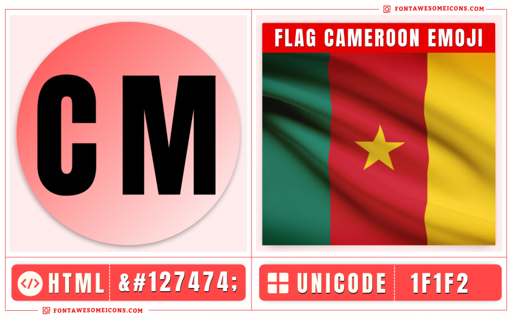 Flag Cameroon Emoji Copy Paste, Meaning Unicode
