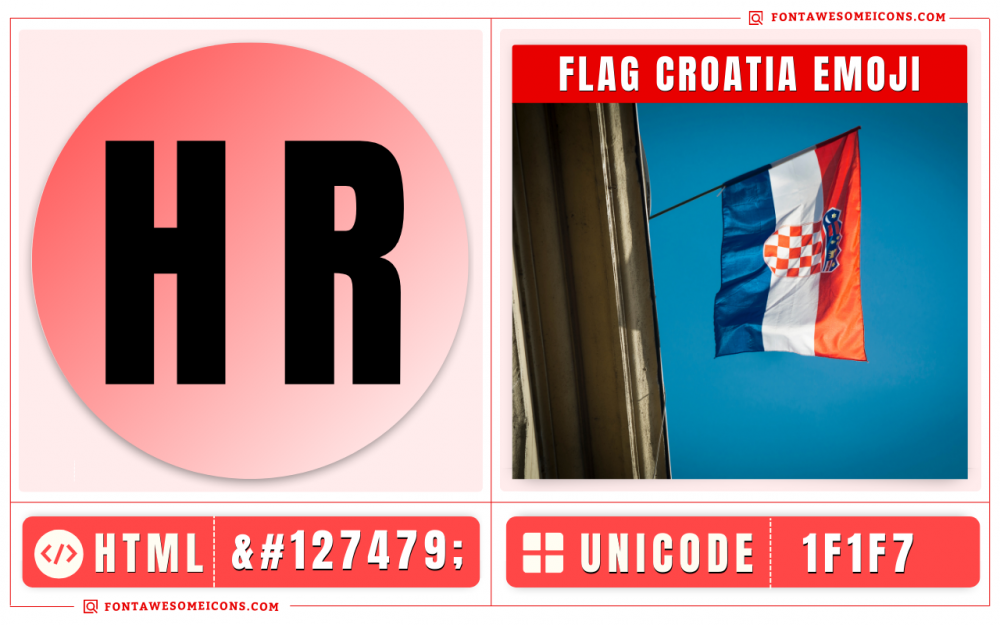 Flag Croatia Emoji Copy Paste, Meaning | Unicode
