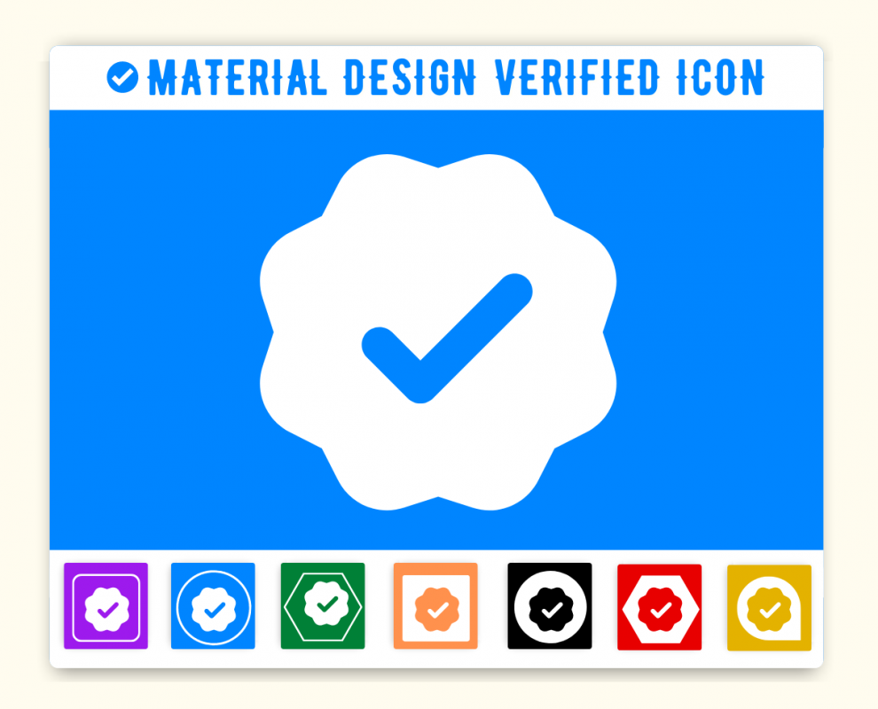 Material Design Verified Icon Material UI Verified Icon