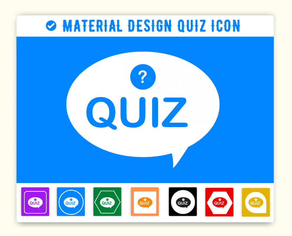 Material Design Quiz Icon (Test) Material UI Quiz Icon, Vuetify, Mat Icon