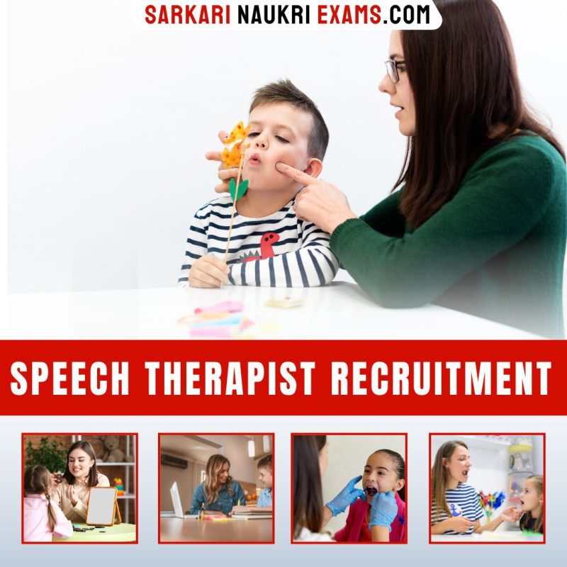 Speech Therapist Recruitment Govt Jobs Speech Therapist Vacancy 2024