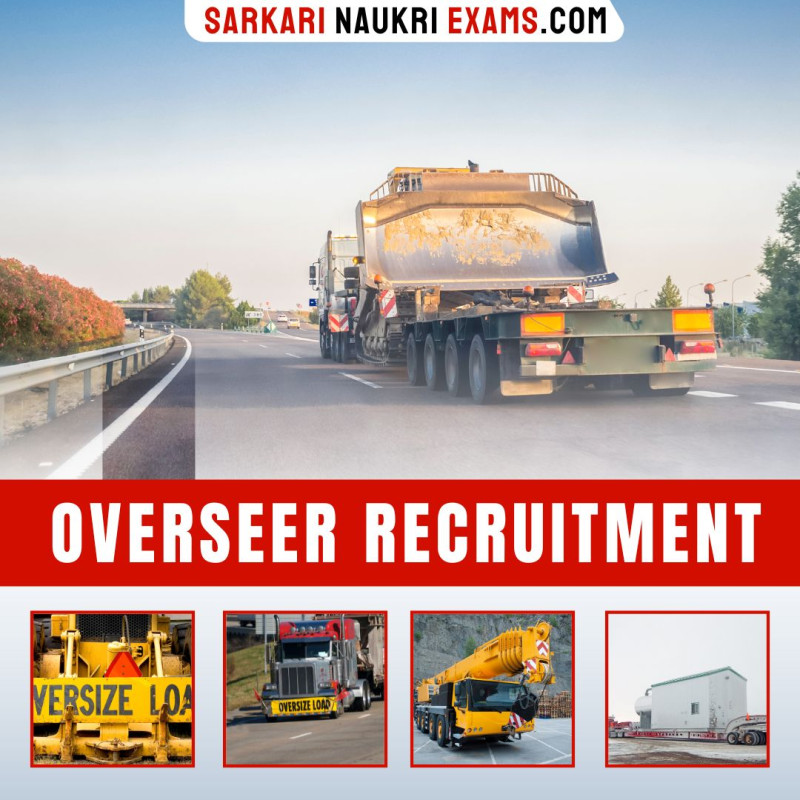 Overseer Recruitment Govt Jobs Overseer Vacancy 2024