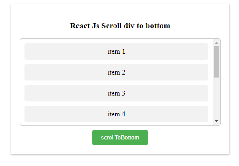 React Js Scroll Div To Bottom On Click