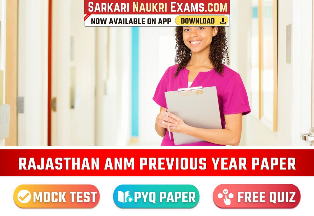 Rajasthan ANM Previous Year Paper PDF Download In Hindi, English