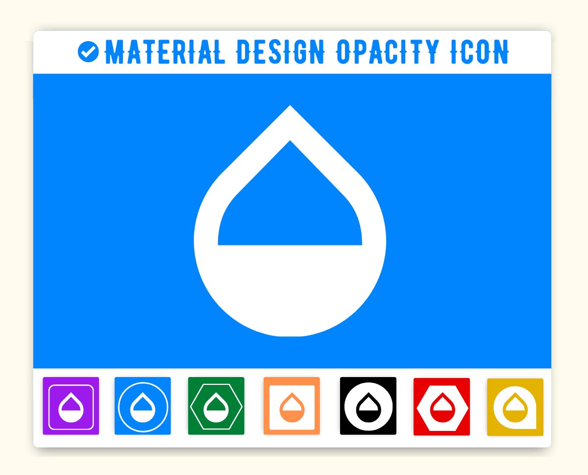 Material Design Opacity Icon (Color) Material UI Opacity Icon, Vuetify, Mat Icon