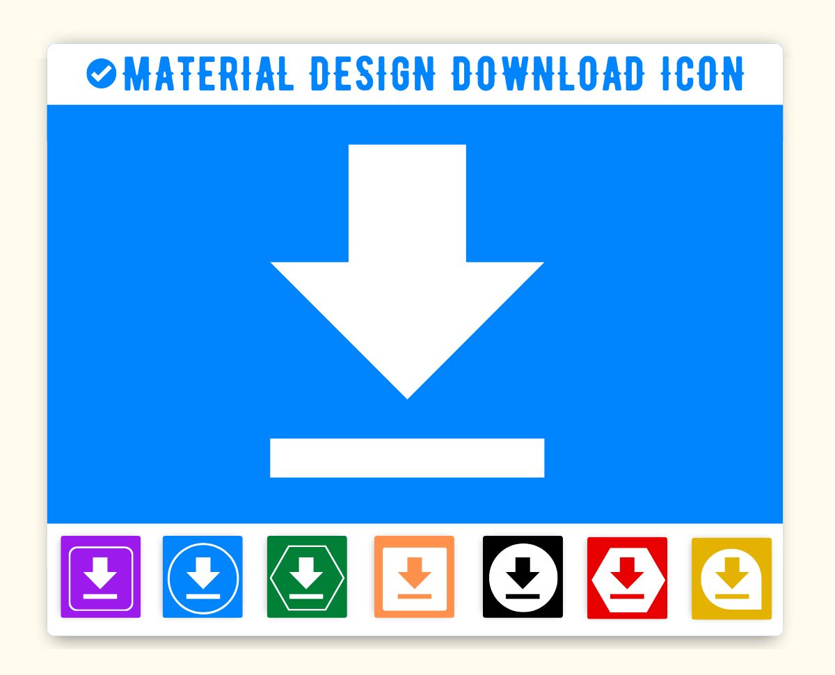 Material Design Download Icon (Upload) Material UI Download Icon
