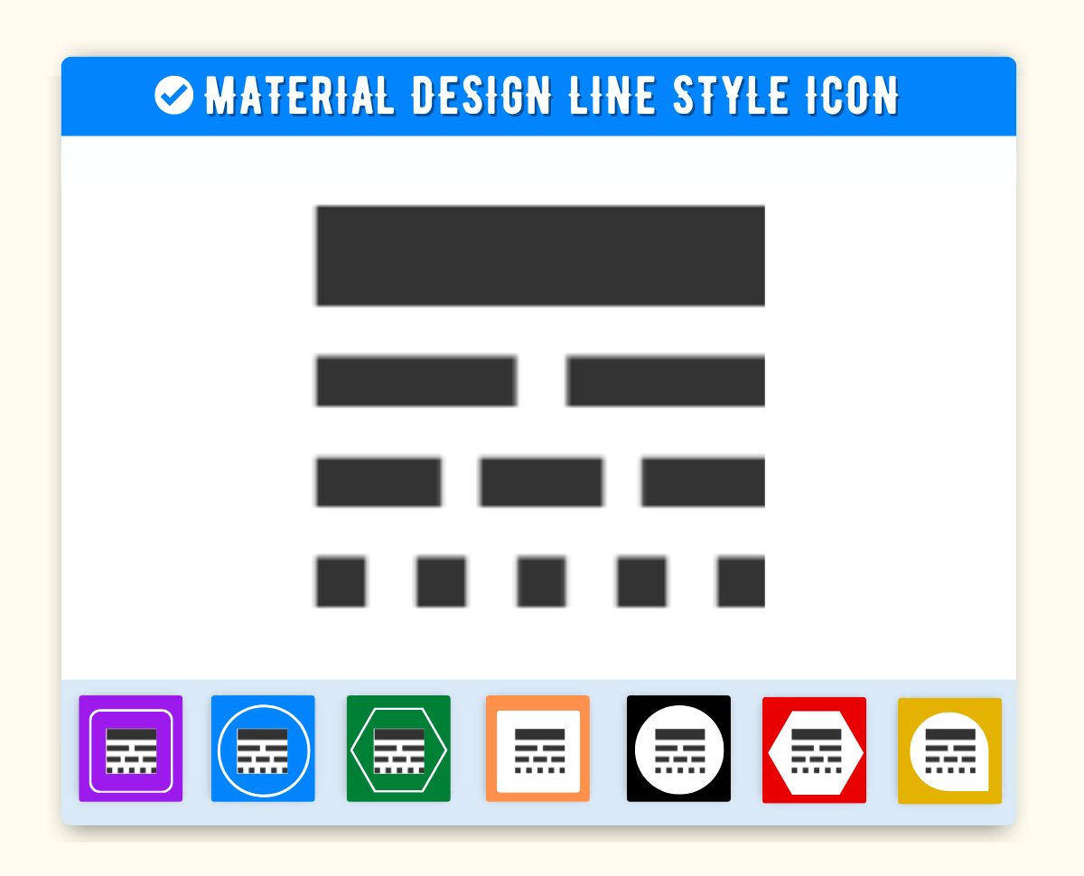 Material Design Line Style Icon (Dash) Material UI Line_Style Icon