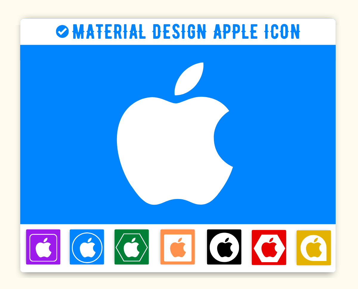 Material Design Apple Icon (Apple Tree) Material UI Apple Icon