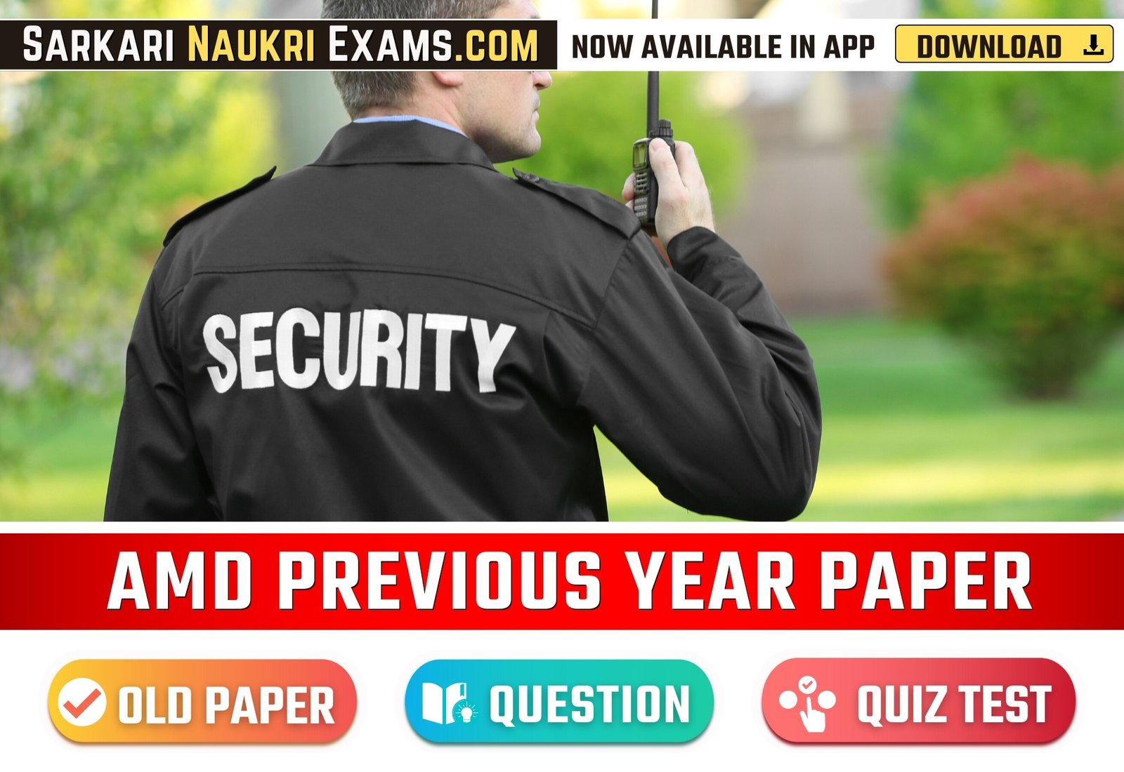 AMD Previous Year Paper Security Guard ASO JTO Question Paper Mock Test