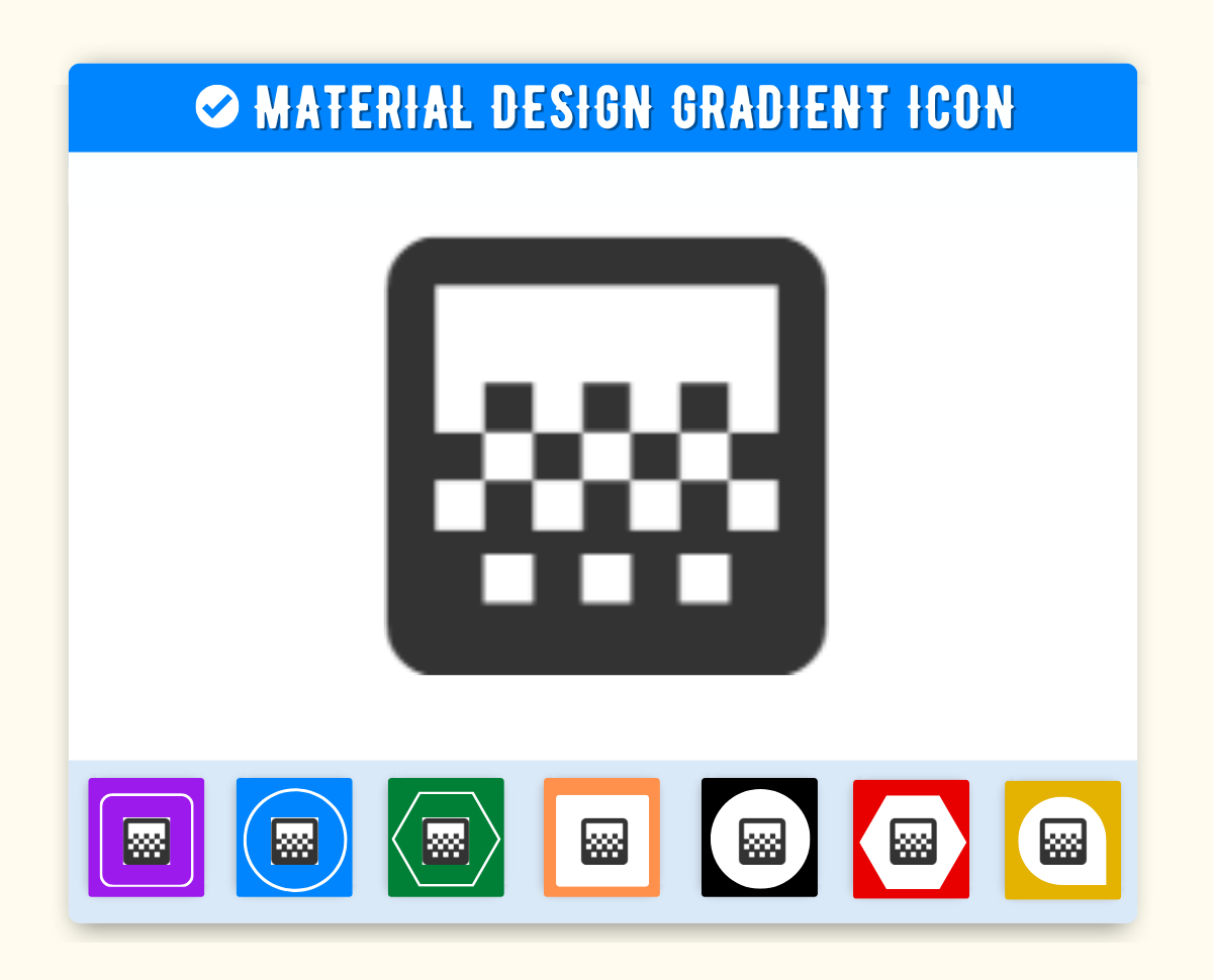 Material Design Gradient Icon (Filter) Material UI Gradient Icon