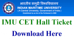 Indian Maritime University ( IMU ) CET Admit Card 2019 