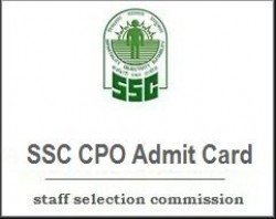 SSC CPO SI Admit Card 2019