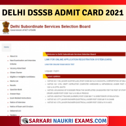 Delhi DSSSB Admit Card 2021: Released | Download 21, 23 & 24 October Exam Hall Ticket !!