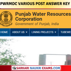 PWRMDC Tubewell Operator, Electrician & Company Secretary Answer Key 2021 Released !!