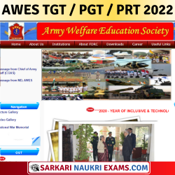 AWES TGT / PGT / PRT Result 2022 | Army School TGT/PGT/PRT Result Direct Download - Link !!