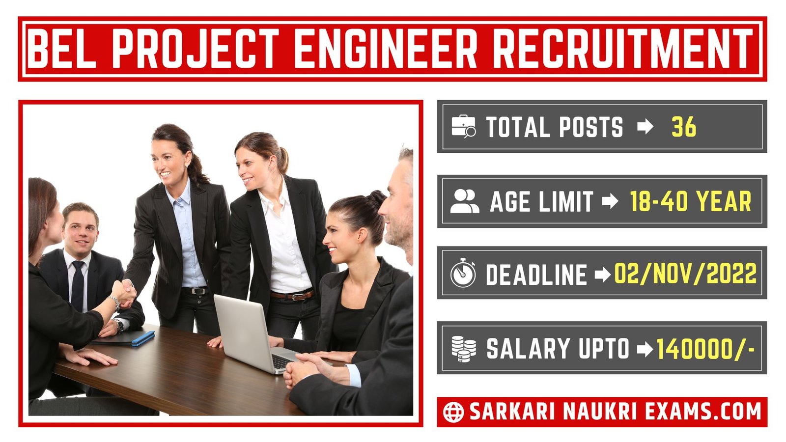 BEL Project Engineer Recruitment Form 2022 | Salary Up To 140000/-
