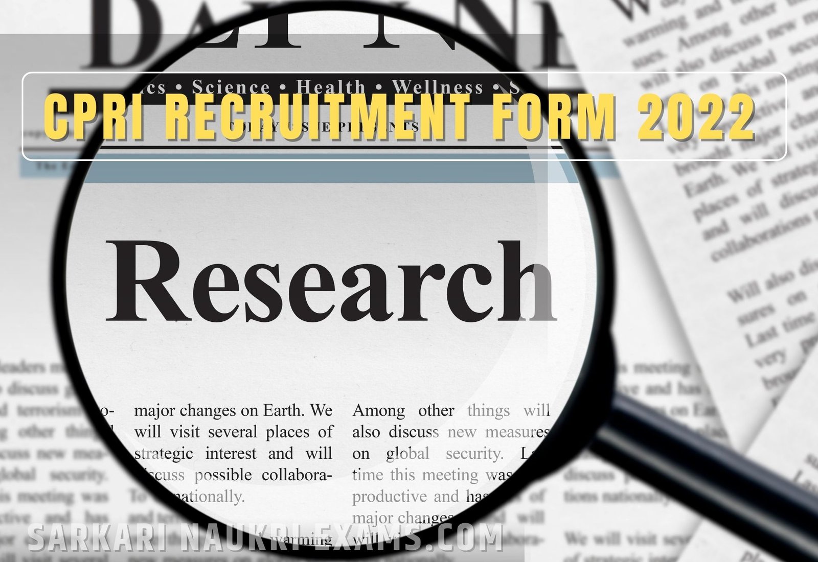 CPRI Recruitment Form 2022 | Salary Up To 142400/-