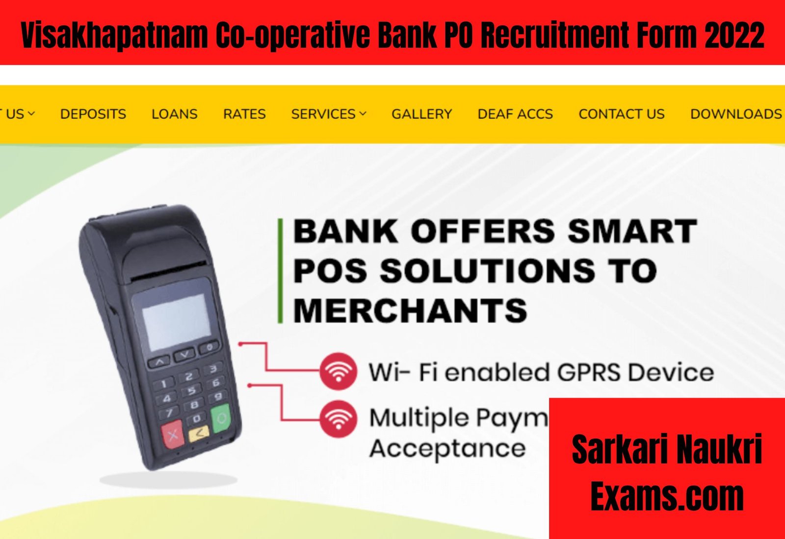 Visakhapatnam Co-operative Bank Probationary Officer Recruitment Form 2022 | Banking Job