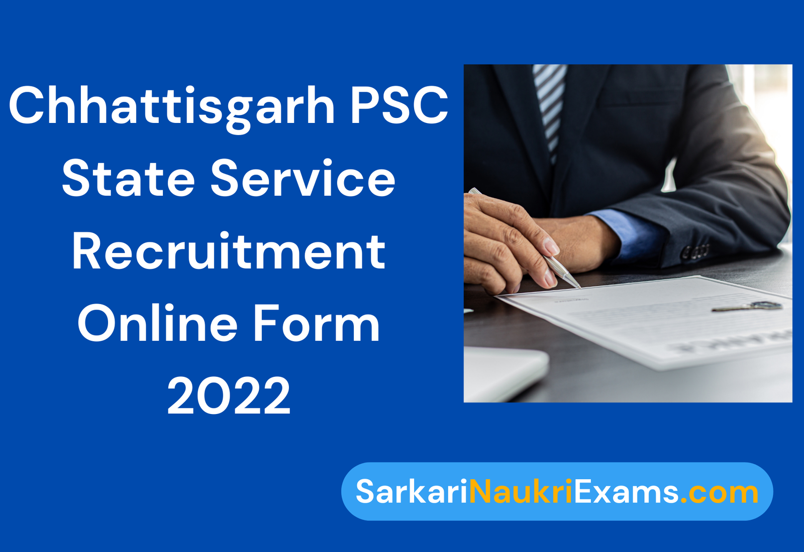 CGPSC State Service Recruitment Form 2022 | 189 Vacancy Notification